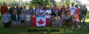 pic of family and friends at Burk's Falls
